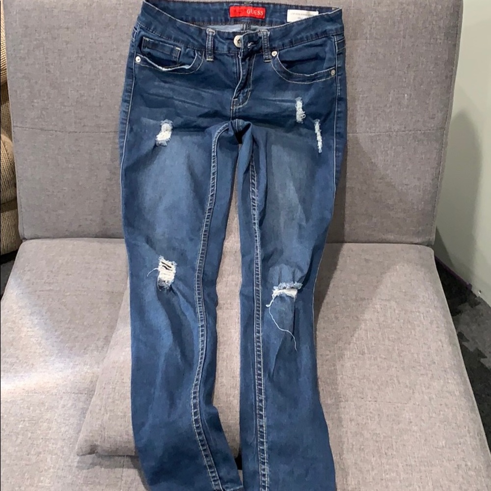 GUESS ripped skinny jeans